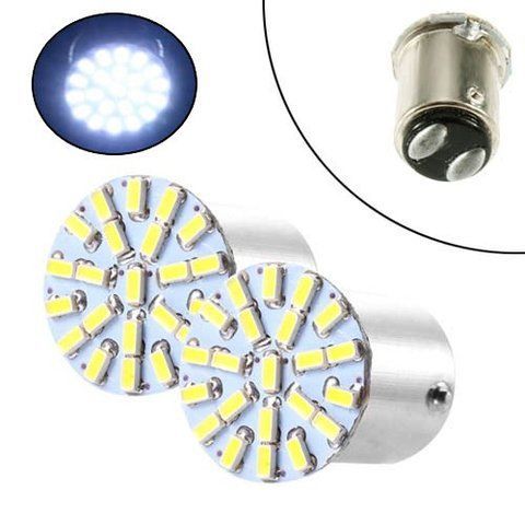 Лампа / світильник LED 1157 BAY15D P21 в автомобіль, 22 SMD 3014, білий (2 шт.) 7000000265 фото