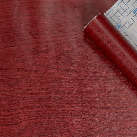 Самоклеюча плівка 0,45х10м х 0,07мм Червоне дерево SW-00000765 991943190 фото