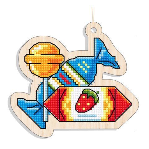Новогодняя игрушка подвес на елку - Конфеты FNGi-019 (Набор для вышивки) 2140295862 фото