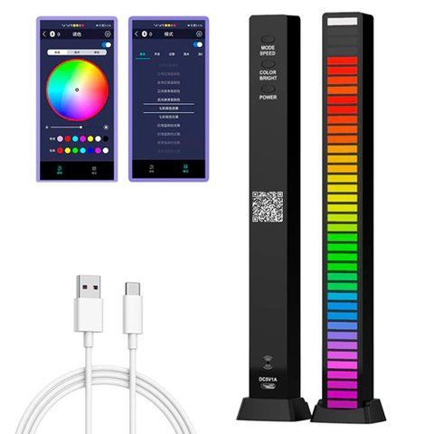 Світильник / лампа музичний еквалайзер 40 LED з Bluetooth акб, D-09-RGB 7000006730 фото