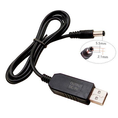 Кабель / провод переходник USB - 5.5x2.1 мм 1 м, 5-9 в для питания роутера модема 7000006669 фото