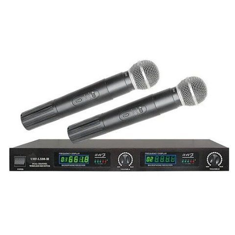 Радіосистема Shure UHF-LX88-III, 2 бездротових мікрофона та база, в кейсі 7000005407 фото