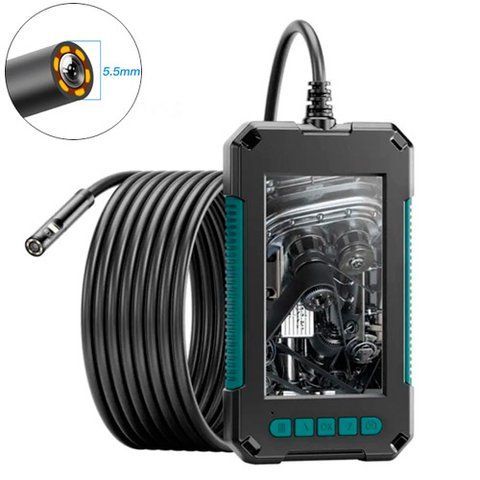 Ендоскоп професійний з рк 4.3" 5.5 мм 1.8 м MicroSD IP67 2 камери, P40 7000000206 фото