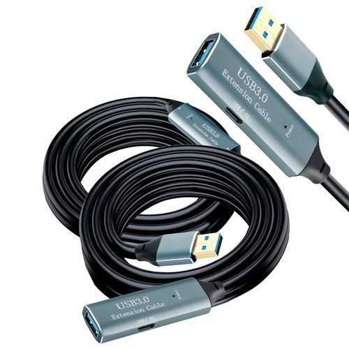 Usb 3.0 подовжувач активний репітер, кабель AM - AF з Type-C, 10 м, Premium 7000007106 фото