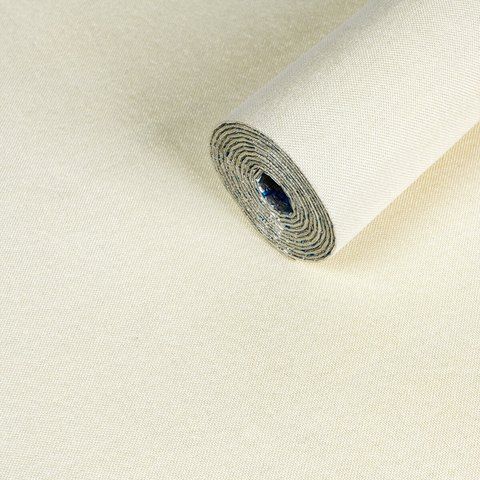 Льняные тёплые обои на самоклейке 2800х650х2мм Сливочного оттенка (D) SW-00001496 991943602 фото