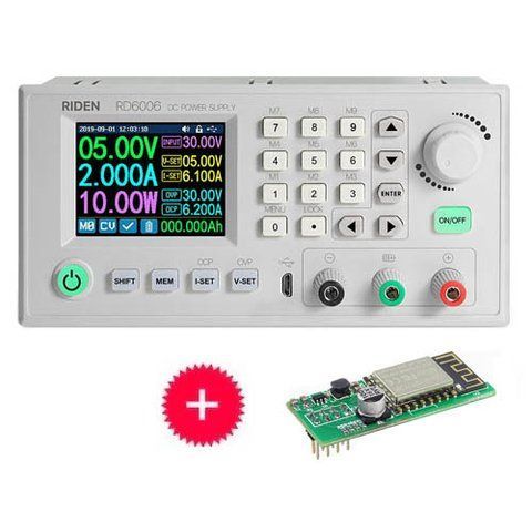 Модуль для створення лбж перетворювач напруги 0-60 в 6A Wi-Fi, RD6006-W 7000005460 фото