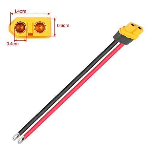 Кабель / провод силовой Amass XT60 22 см 12AWG 60а, мама 7000007219 фото