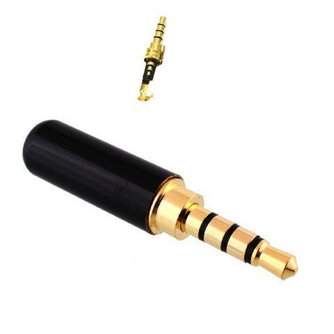 Штекер 3.5 мм TRRS mini-jack джек стерео 4pin металевий корпус 7000002301 фото