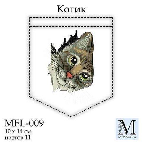 Набор для вышивки ТМ Мосмара Котик MFL-009 2140295778 фото