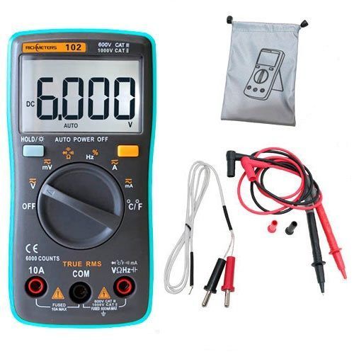 Мультиметр цифровой RICHMETERS RM102 ZT102 AN8002, автовыбор, True RMS 7000001360 фото