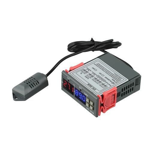 Регулятор температури та вологості цифровий 2 реле -20~80с 220 в 10а STC-3028 7000007909 фото