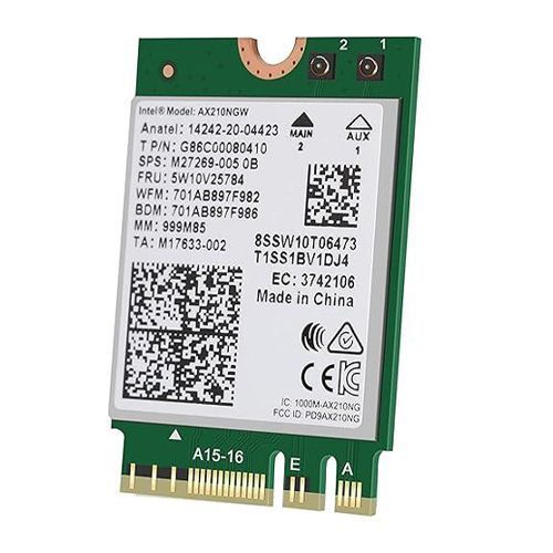 Адаптер / блок мережевий Intel AX210 Wi-Fi 6E 802.11ax до 2.4гбіт BT5.3 AX210NGW 7000007554 фото