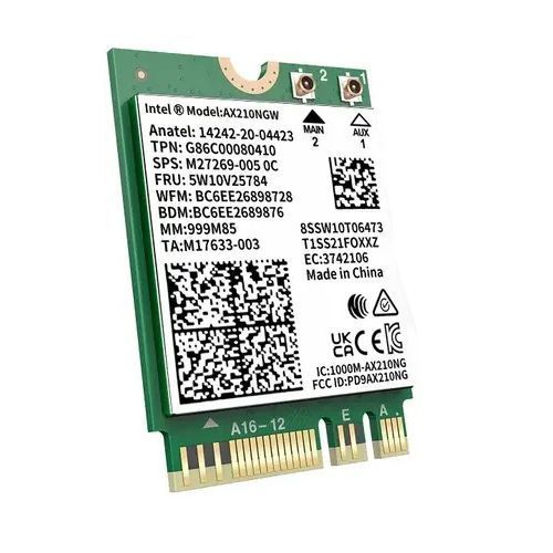 Адаптер / блок мережевий Intel AX210 Wi-Fi 6E 802.11ax до 2.4гбіт BT5.3 AX210NGW 7000007554 фото