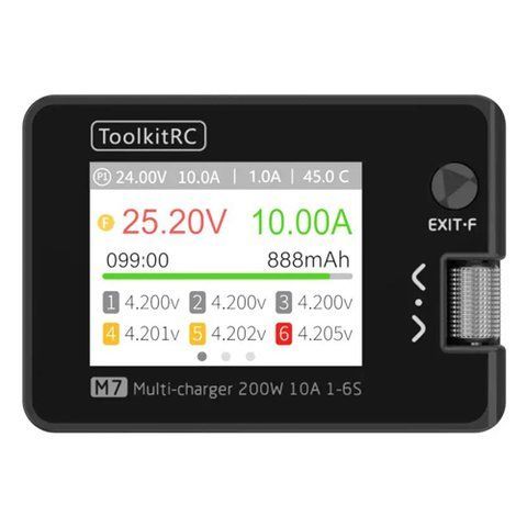 Зарядное устройство для аккумуляторов 1канал ToolkitRC M7 200 вт 10а 1-6S 7000006944 фото