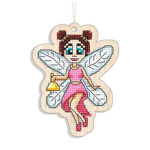 Новогодняя игрушка подвес на елку - Фея Пинкдресс FNGi-006 (Заготовка для вышивки) 2140295885 фото