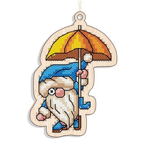 Новогодняя игрушка подвес на елку - На ветру FNGi-057 (Набор для вышивки) 2140295790 фото