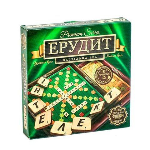 Настільна гра ерудит 2в1 рос+укр 110 фішок, скрабл 7000000982 фото