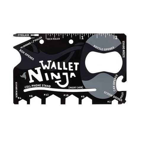 Карманный инструмент выживания, мультитул кредитка 18в1, Wallet Ninja 7000003455 фото