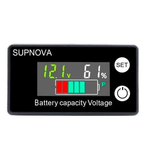 Индикатор заряда аккумулятора % вольтметр 8-100 в Li-ion LiFePO4, SUPNOVA 7000006704 фото