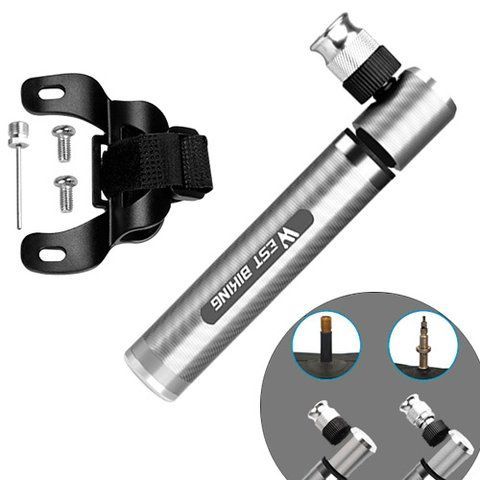 Мини велосипедный насос Presta и Schrader 160psi, West Biking 7000003646 фото