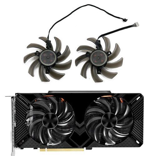 Вентилятори 85 мм 12 в 4пін GA91S2U Palit GTX 1060 RTX 2060 2070 (2 шт.) 7000006192 фото