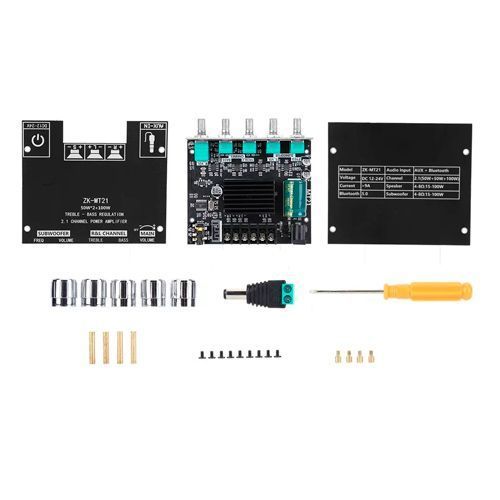 Аудіо підсилювач потужності звуку 2x50 вт 1x100 вт Bluetooth 5.0, ZK-MT21 7000007124 фото