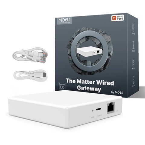 Хаб контролер шлюз провідний для розумного будинку Zigbee Matter Tuya, Moes MZHUB 7000007935 фото