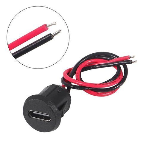Роз&rsquo;єм гніздо живлення Type-C, з дротом 2pin 24AWG 10 см (5 шт.) 7000007942 фото