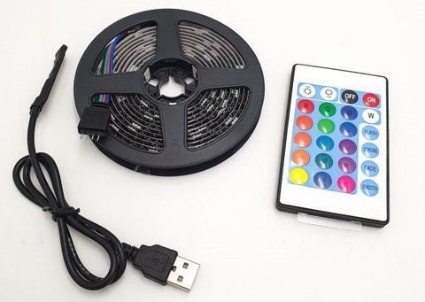 Лента / полоса светодиодная LED RGB c bluetooth 5050 с пультом 7680 1907963736 фото