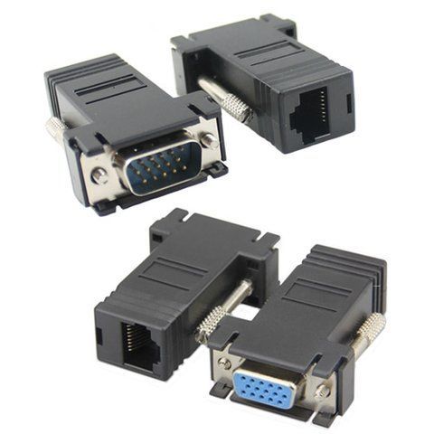 Удлинитель VGA по RJ45 витой паре пассивный, папа-мама, UTP, до 30 м 7000003864 фото