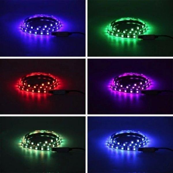 Лента / полоса светодиодная LED RGB c bluetooth 5050 с пультом 7680 1907963736 фото