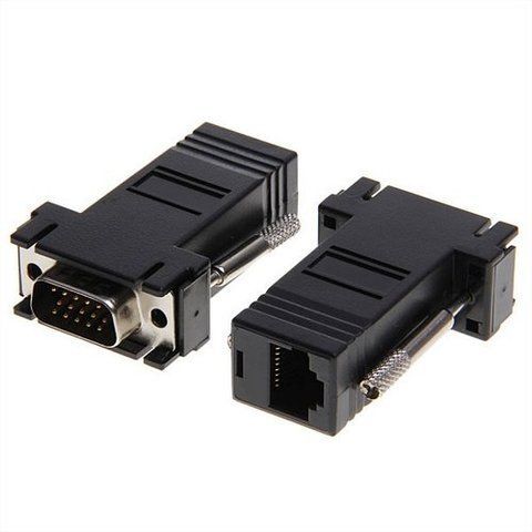 Удлинитель VGA по RJ45 витой паре пассивный, папа-папа, UTP, до 30 м 7000003720 фото