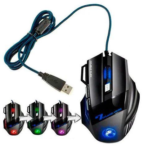 Usb игровая мышь мышка 5500dpi эргономичная с выступами тихая iMice X7 7000001596 фото